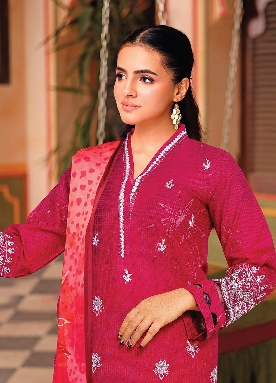 Zohra By Johra Embroidered Printed Bana Dora Lawn Unstitched 3Pcs