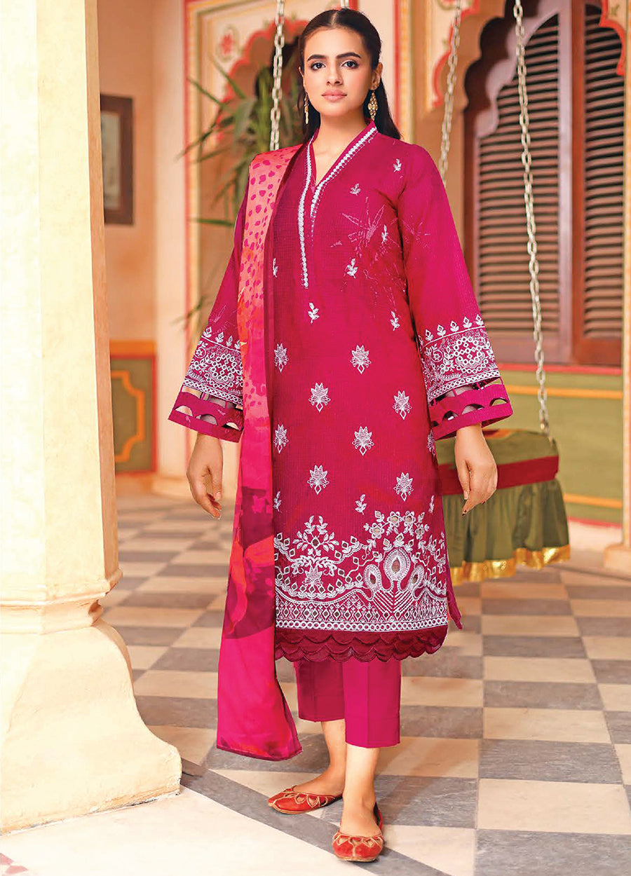 Zohra By Johra Embroidered Printed Bana Dora Lawn Unstitched 3Pcs