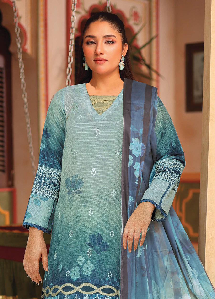 Zohra By Johra Embroidered Printed Bana Dora Lawn Unstitched 3Pcs