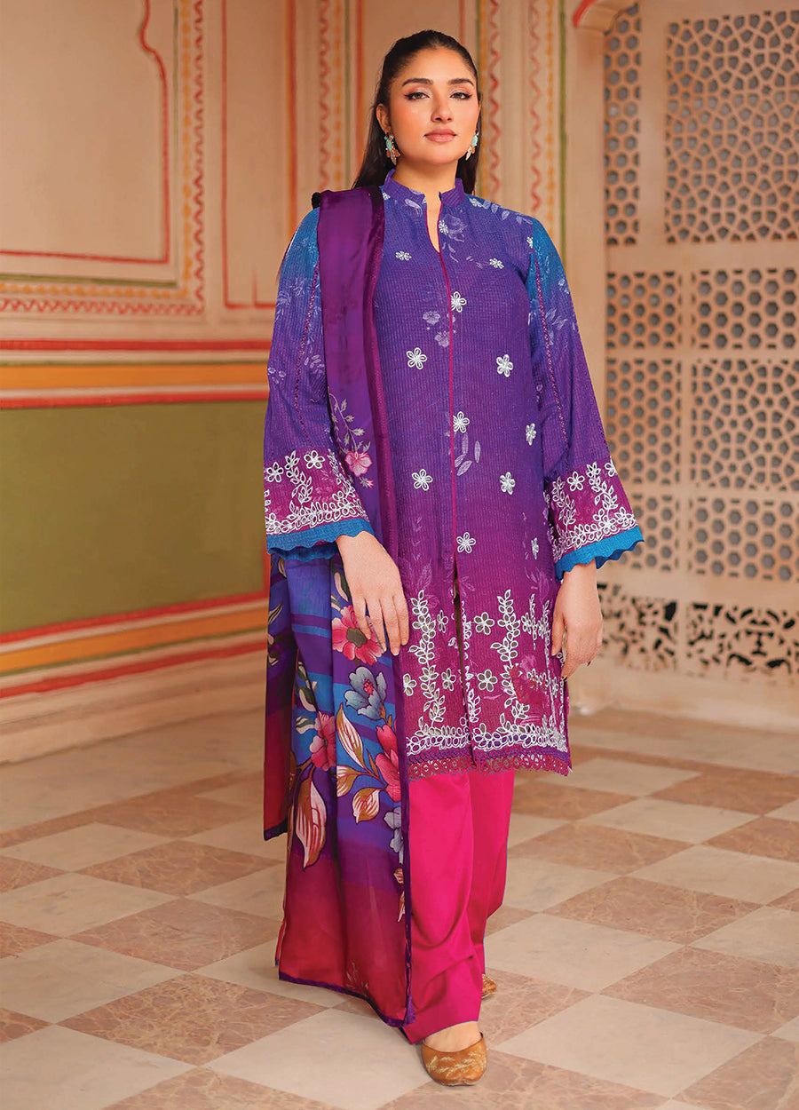 Zohra By Johra Embroidered Printed Bana Dora Lawn Unstitched 3Pcs