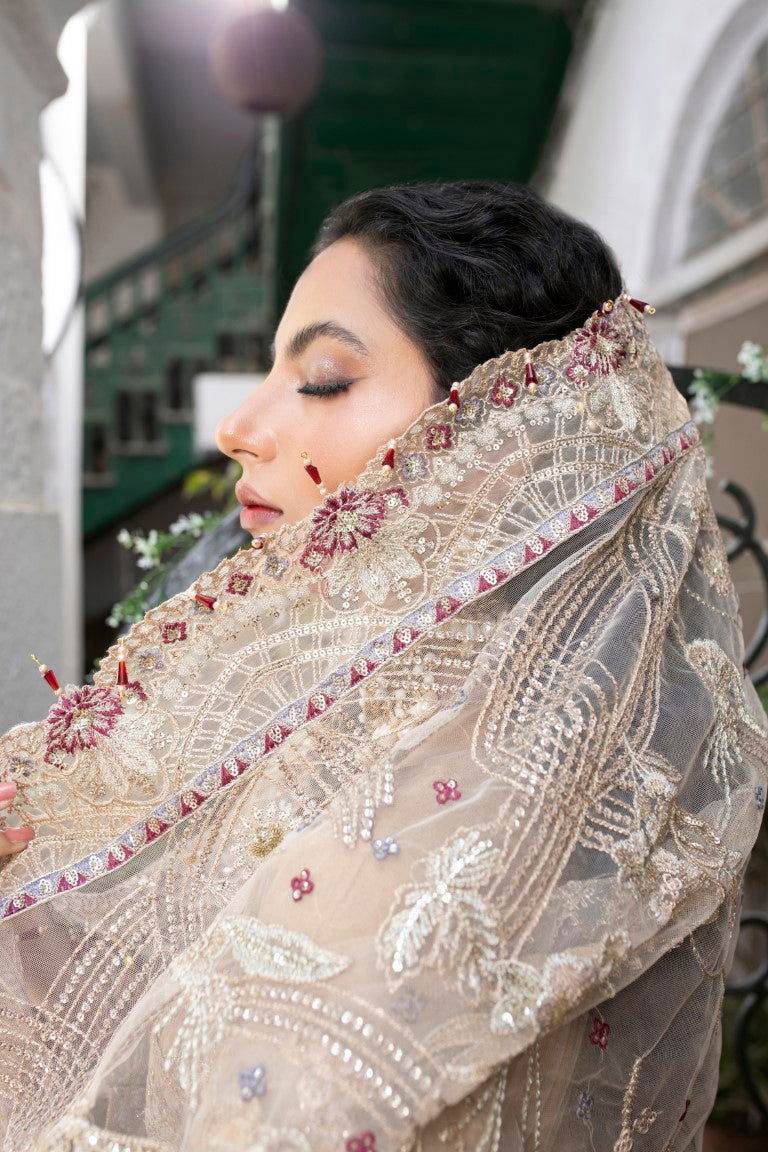 Meghna Semi Stitched Embroidered Luxury Collection - Jotey