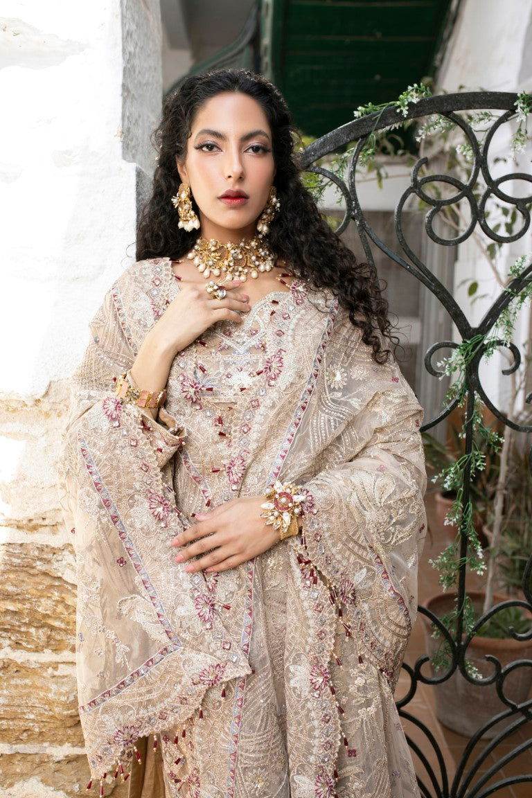 Meghna Semi Stitched Embroidered Luxury Collection - Jotey