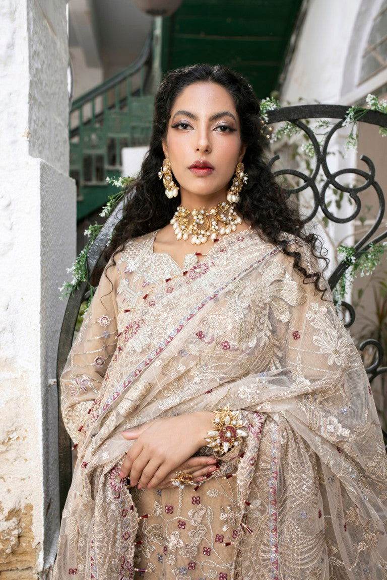 Meghna Semi Stitched Embroidered Luxury Collection - Jotey