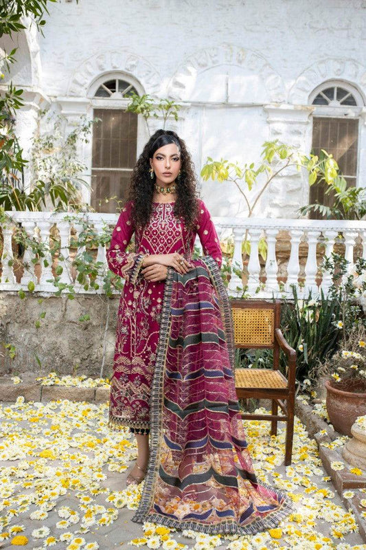 Meghna Semi Stitched Embroidered Luxury Collection - Jotey