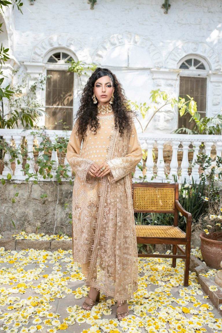 Meghna Semi Stitched Embroidered Luxury Collection - Jotey