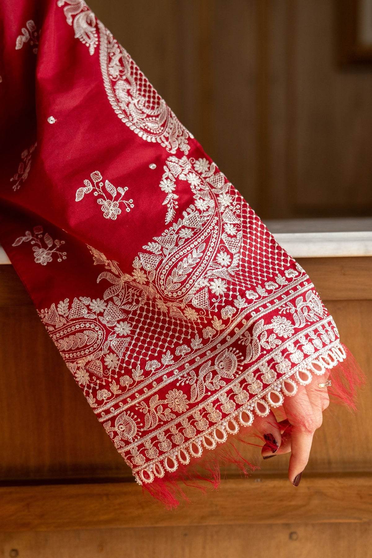 Zara Shahjahan Satori Embroidered Luxury Lawn Unstitched 3pcs - Jotey