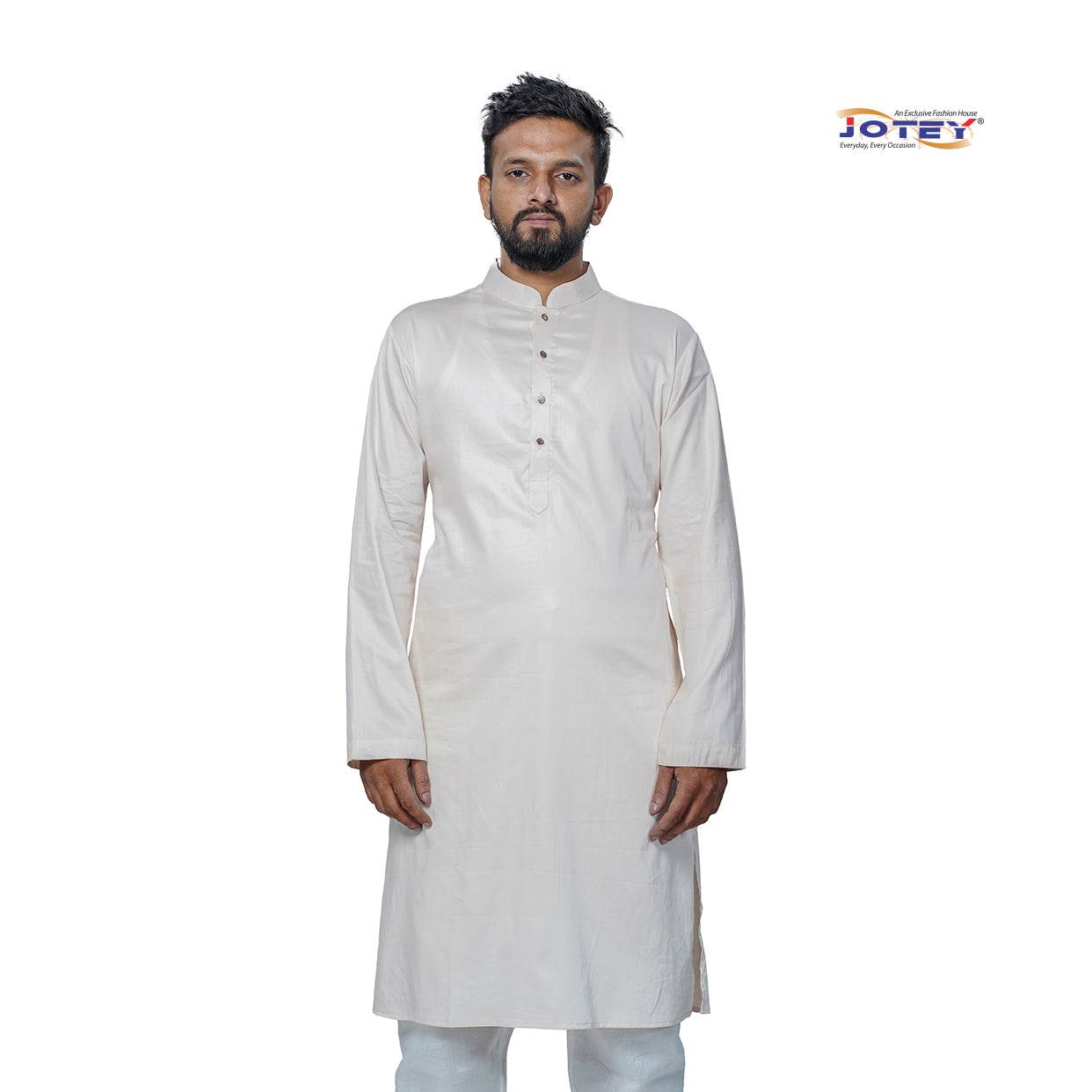 Solid Cotton Panjabi - Jotey