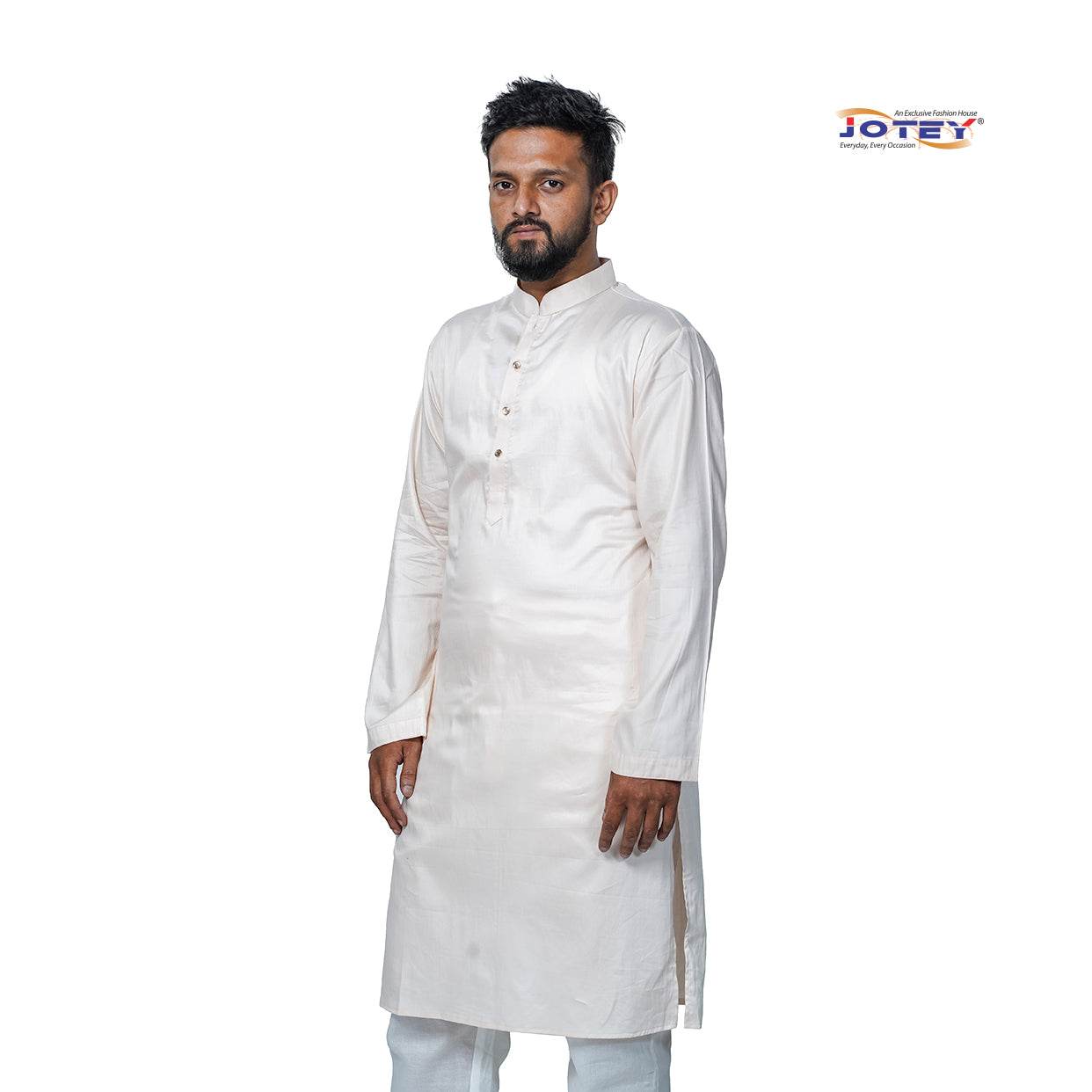 Solid Cotton Panjabi - Jotey