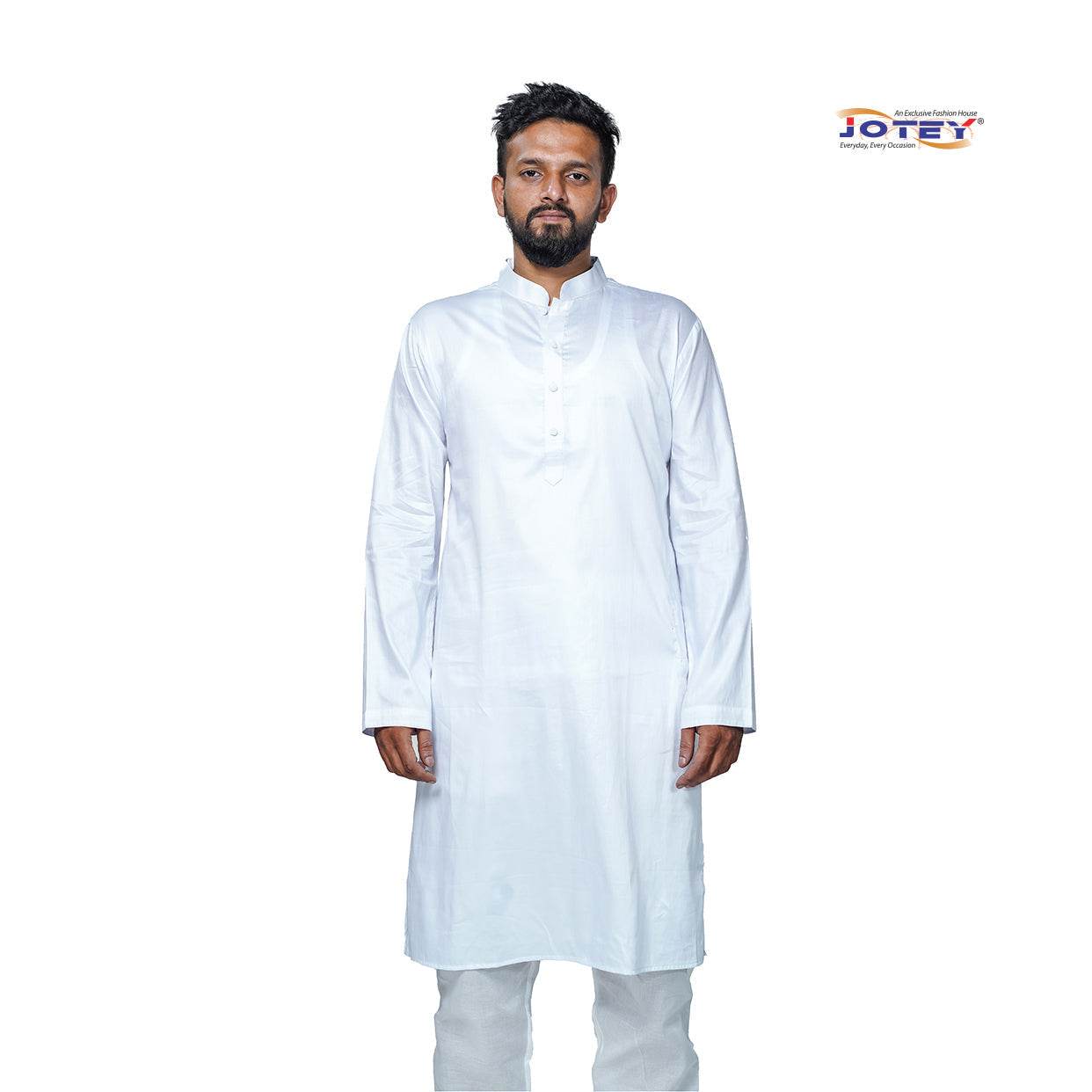Solid Cotton Panjabi - Jotey