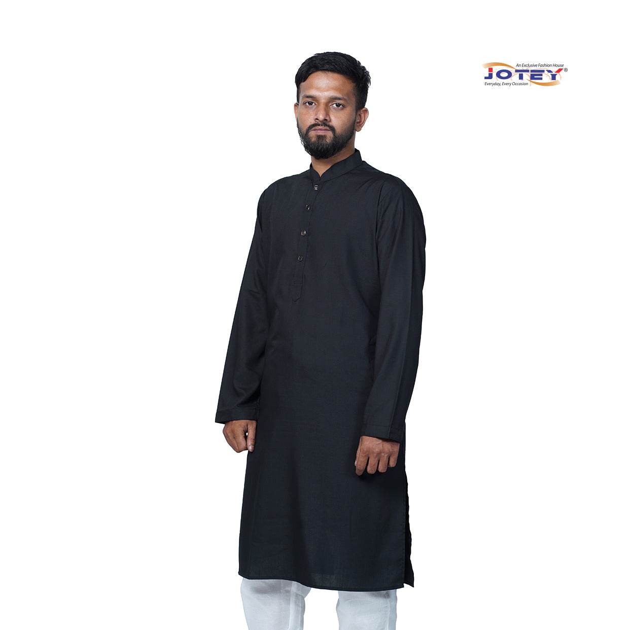 Solid Cotton Panjabi - Jotey
