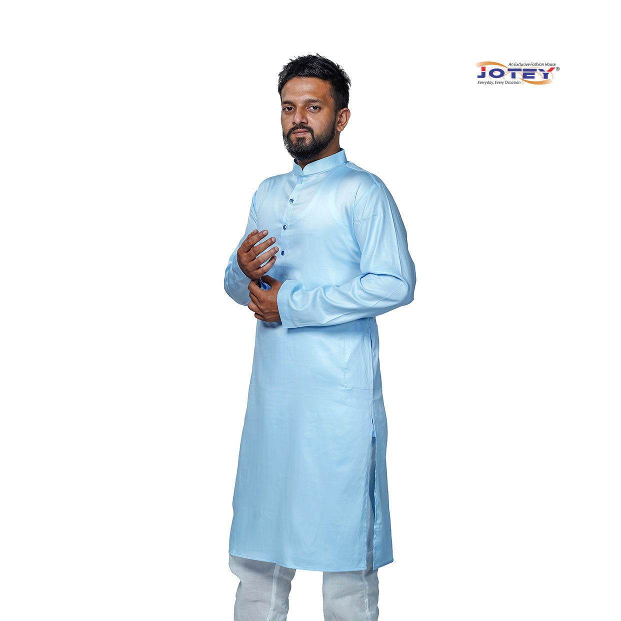 Solid Cotton Panjabi - Jotey