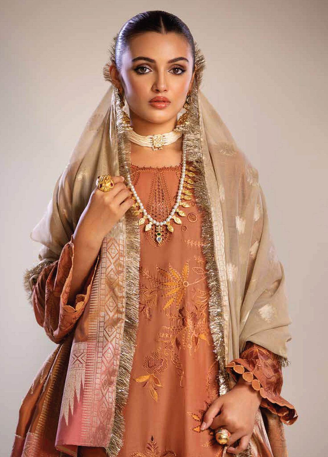 Tehzeeb By Riaz Arts Embroidered Chikankari Unstitched 3pcs - Jotey