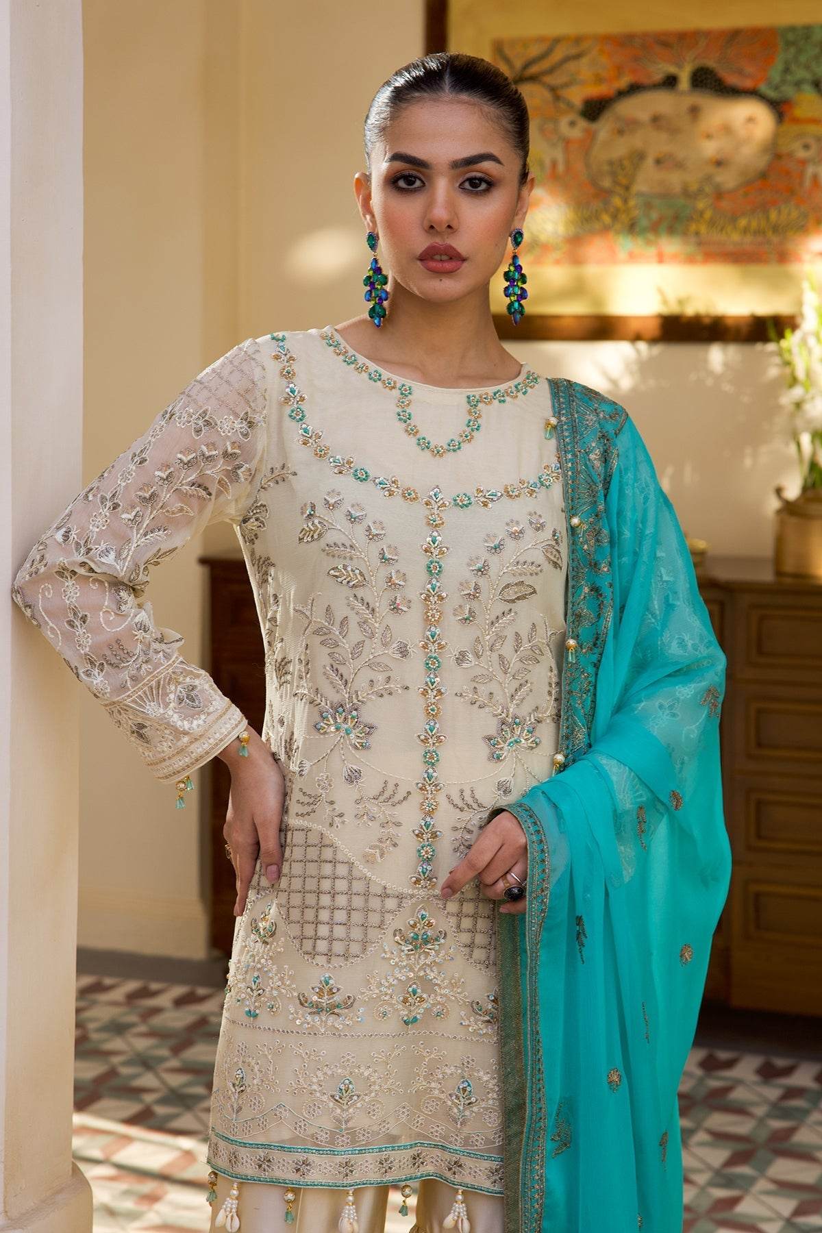 Zeenat Vol 17 Luxury Semi Stitched 3pcs - Jotey