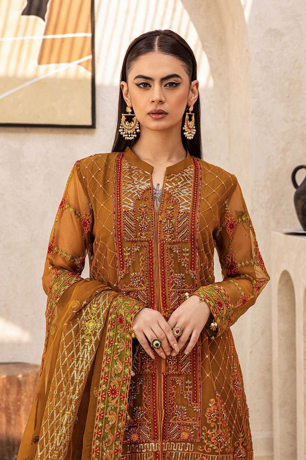 Zeenat Vol 18 Luxury EMB. Semi Stitched 3pcs - Jotey