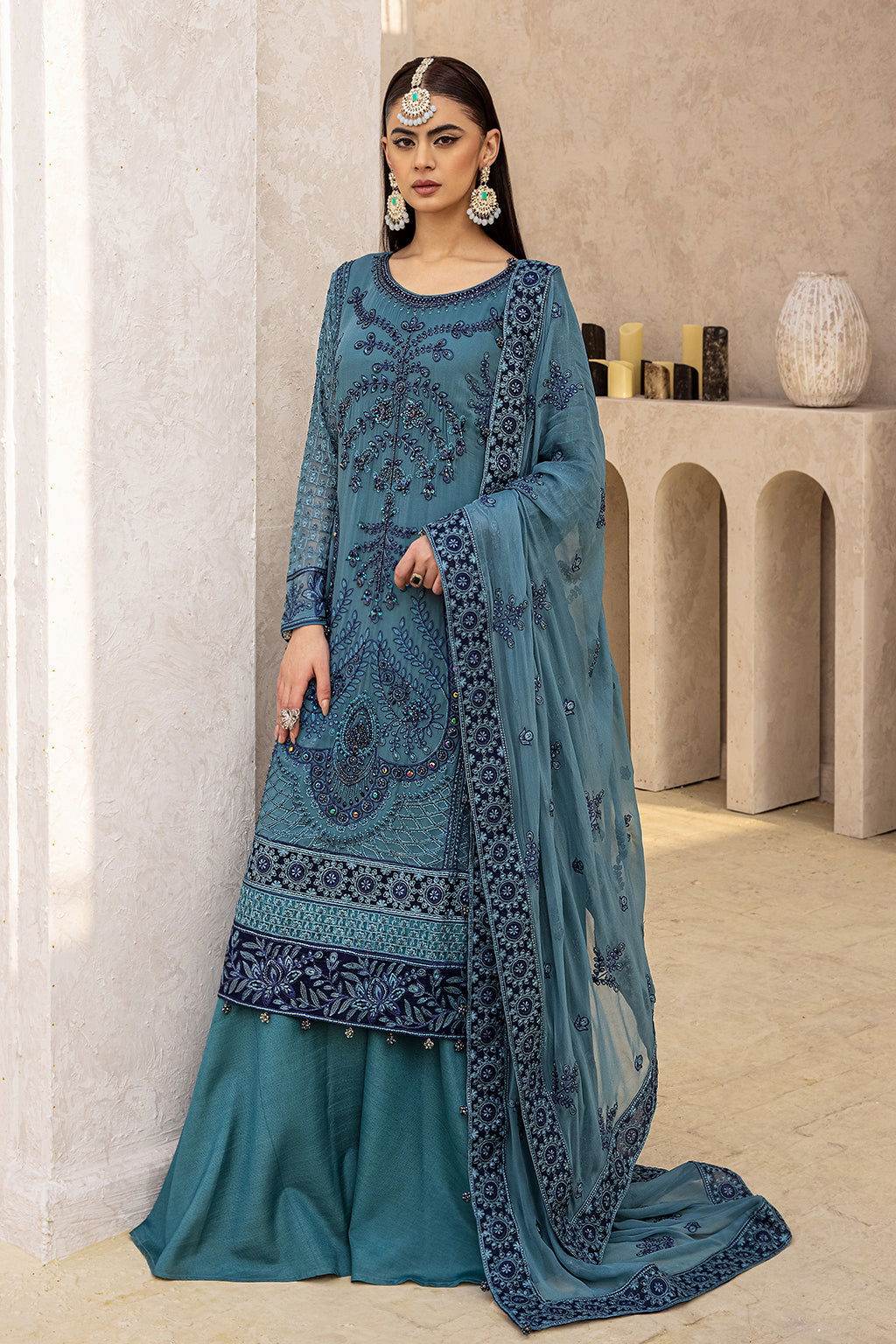 Zeenat Vol 18 Luxury EMB. Semi Stitched 3pcs - Jotey