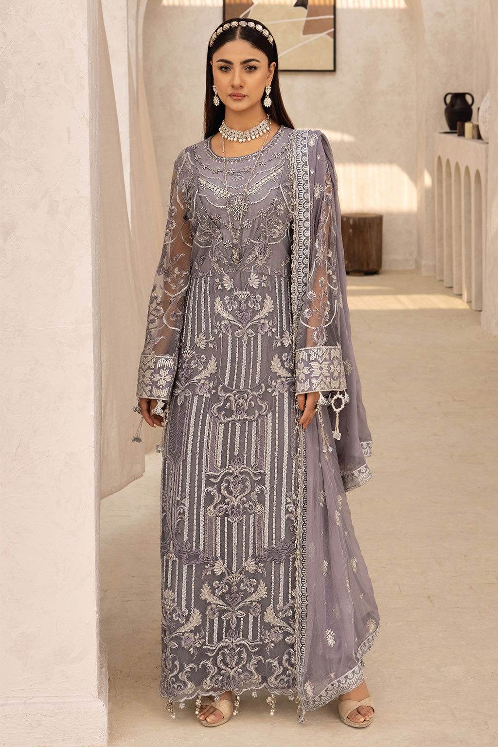 Zeenat Vol 18 Luxury EMB. Semi Stitched 3pcs - Jotey