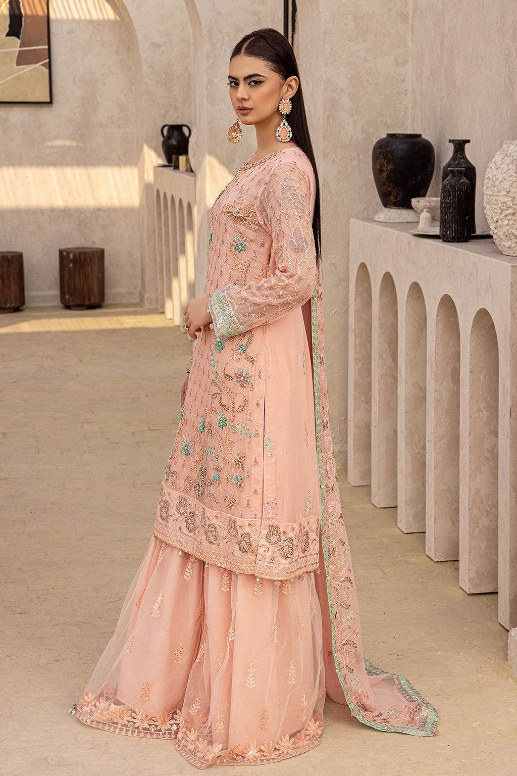 Zeenat Vol 18 Luxury EMB. Semi Stitched 3pcs - Jotey