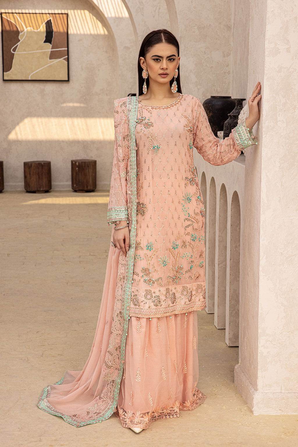 Zeenat Vol 18 Luxury EMB. Semi Stitched 3pcs - Jotey