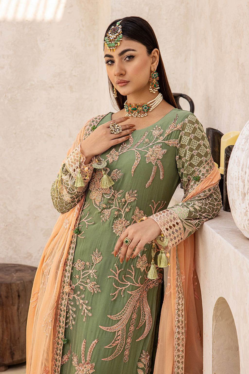 Zeenat Vol 18 Luxury EMB. Semi Stitched 3pcs - Jotey