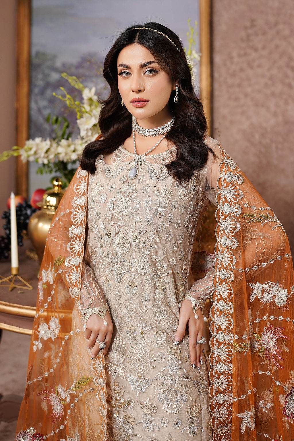 Aarzu Luxury Embroidered Vol-03 Unstitched 3Pcs - Jotey