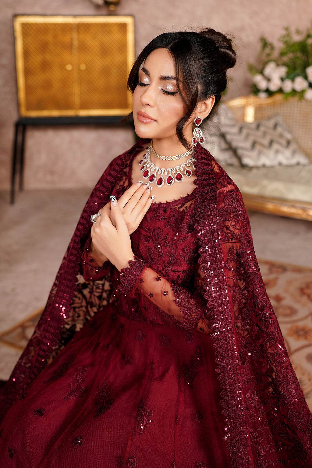 Aarzu Luxury Embroidered Vol-03 Unstitched 3Pcs - Jotey