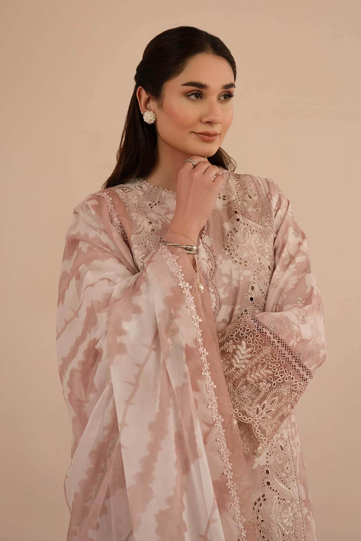 Floral Charm By Afrozeh Embroidered Lawn Unstitched 3pcs - Jotey