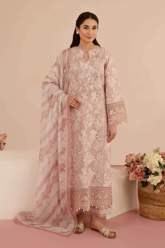 Floral Charm By Afrozeh Embroidered Lawn Unstitched 3pcs - Jotey