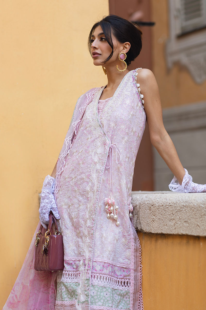 Zoha By Ansab Jahangir Embroidered Luxury Lawn'25 Unstitched 3pcs