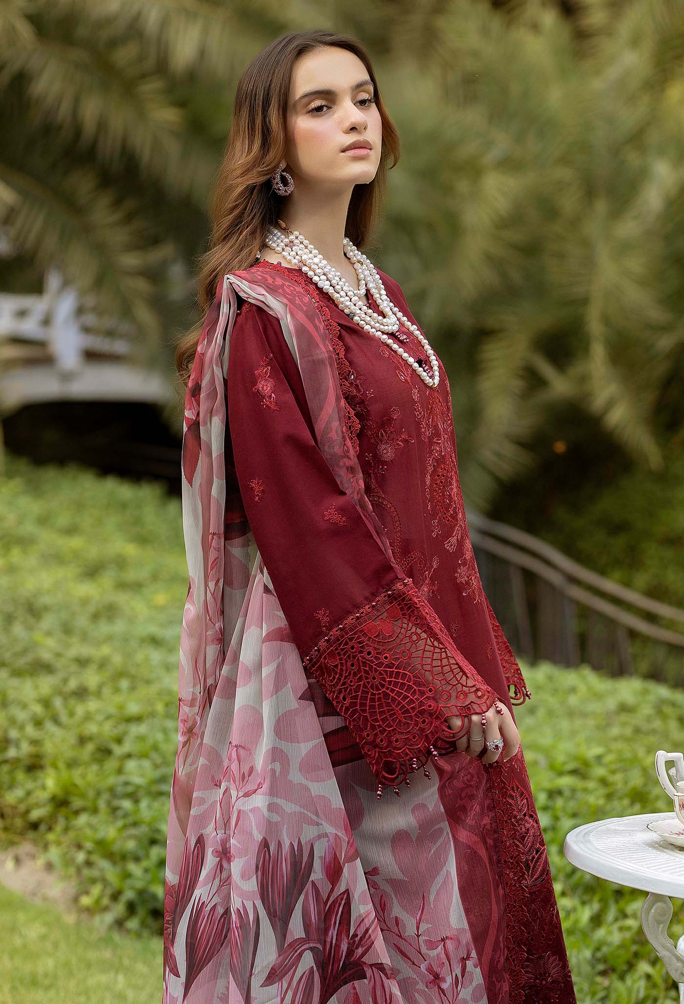 Adan's Libas Gardenia Embroiderd Unstitched Lawn 3 Piece