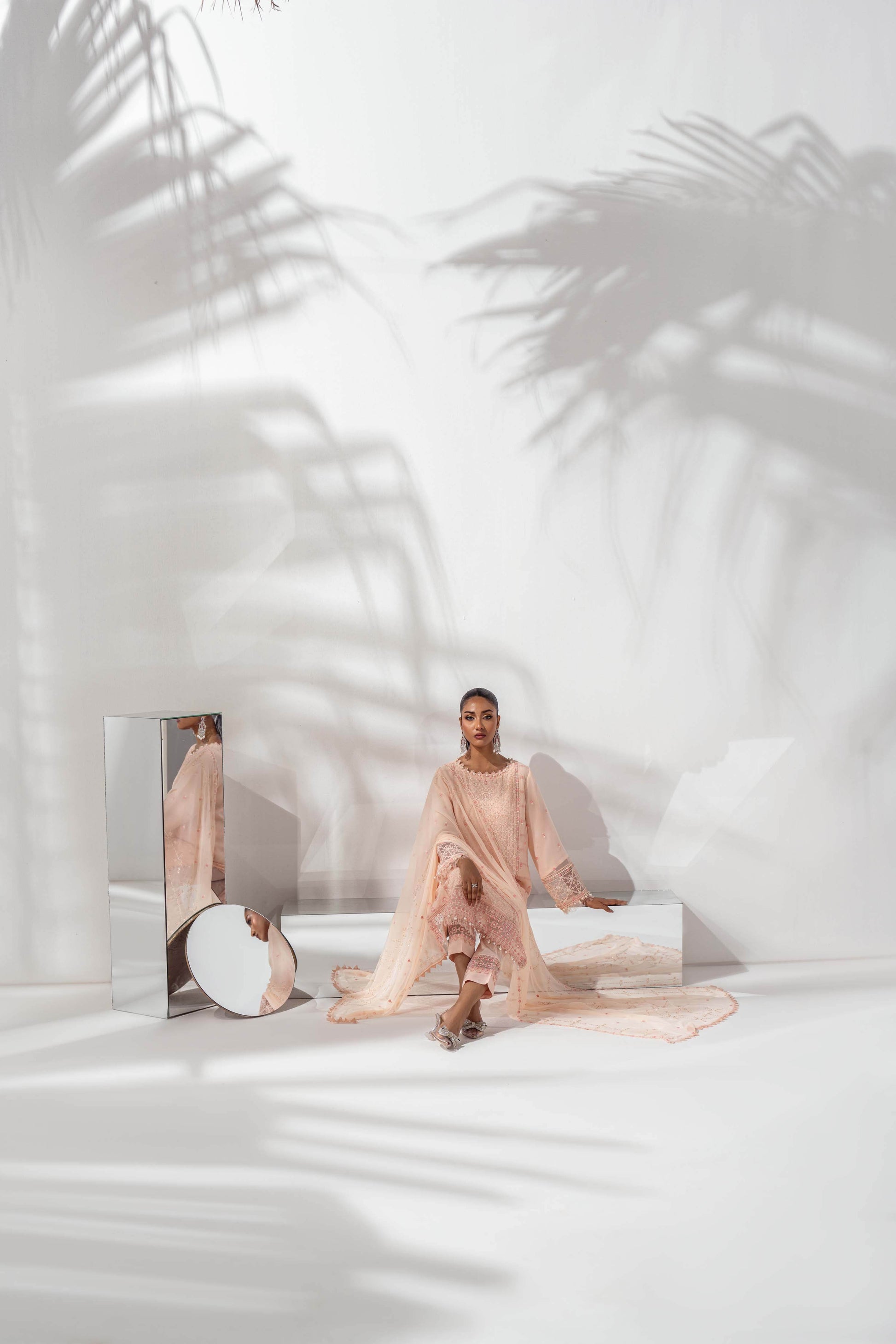 Mehru By Guzel Embroidered Stitched Chiffon 3pcs - Jotey