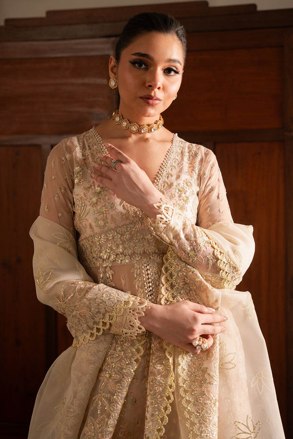 Solene Wedding Formals Unstitched 3pcs - Jotey