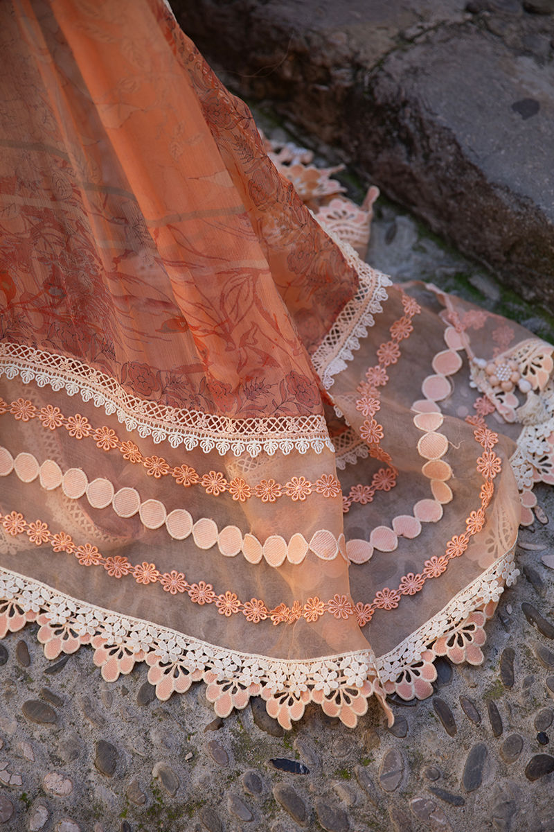 Zoha By Ansab Jahangir Embroidered Luxury Lawn'25 Unstitched 3pcs