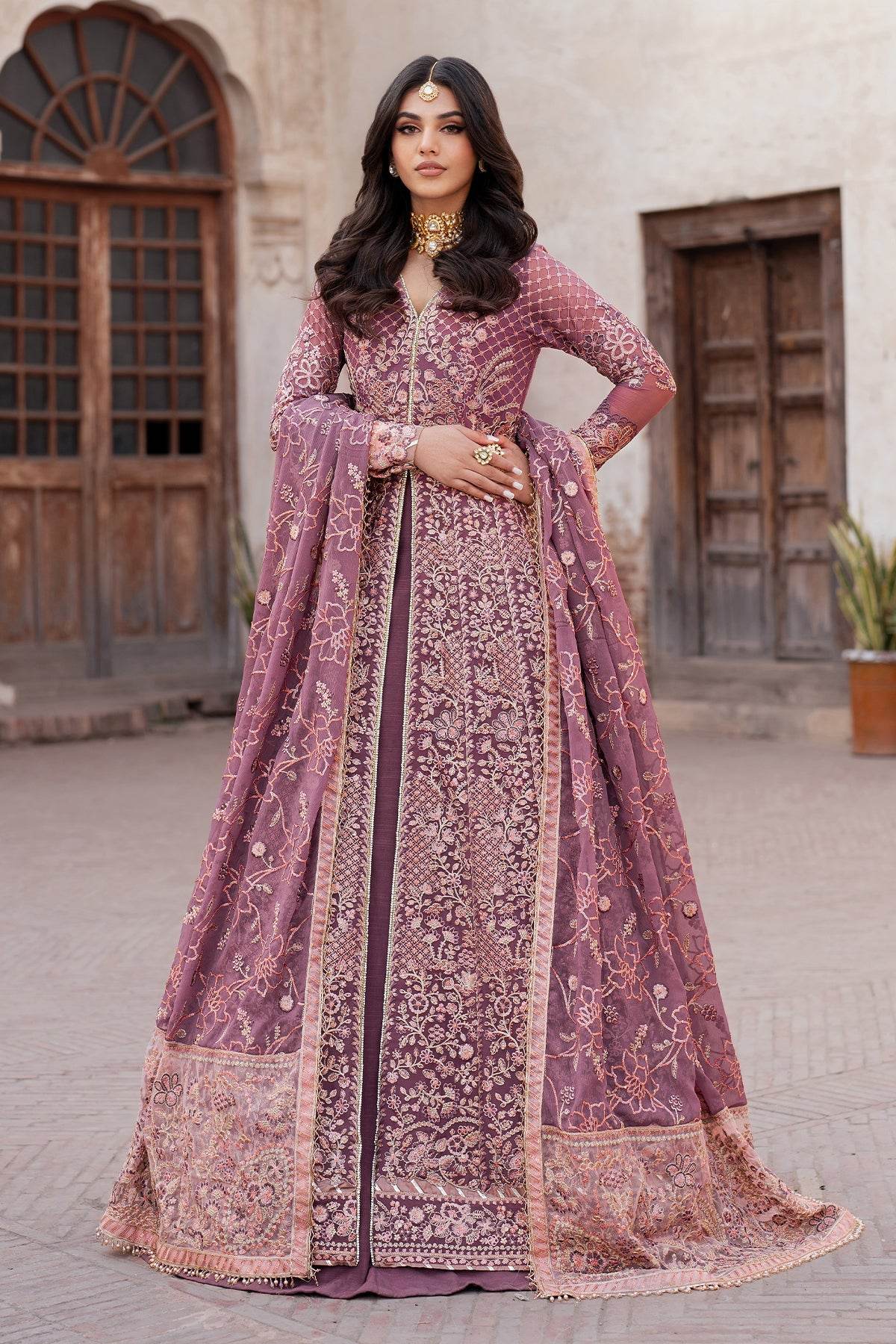 Shehnai By Zarif Embroidered Luxury Wedding Unstitched 3pcs - Jotey