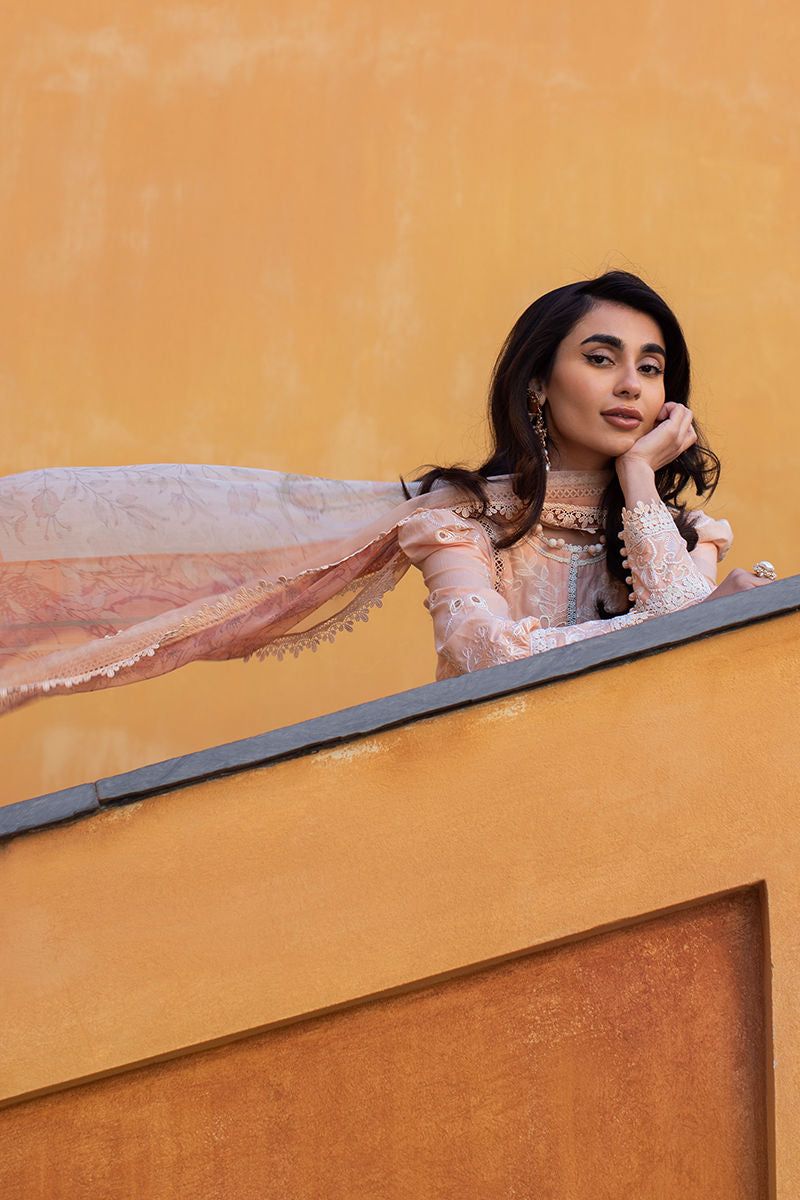 Zoha By Ansab Jahangir Embroidered Luxury Lawn'25 Unstitched 3pcs