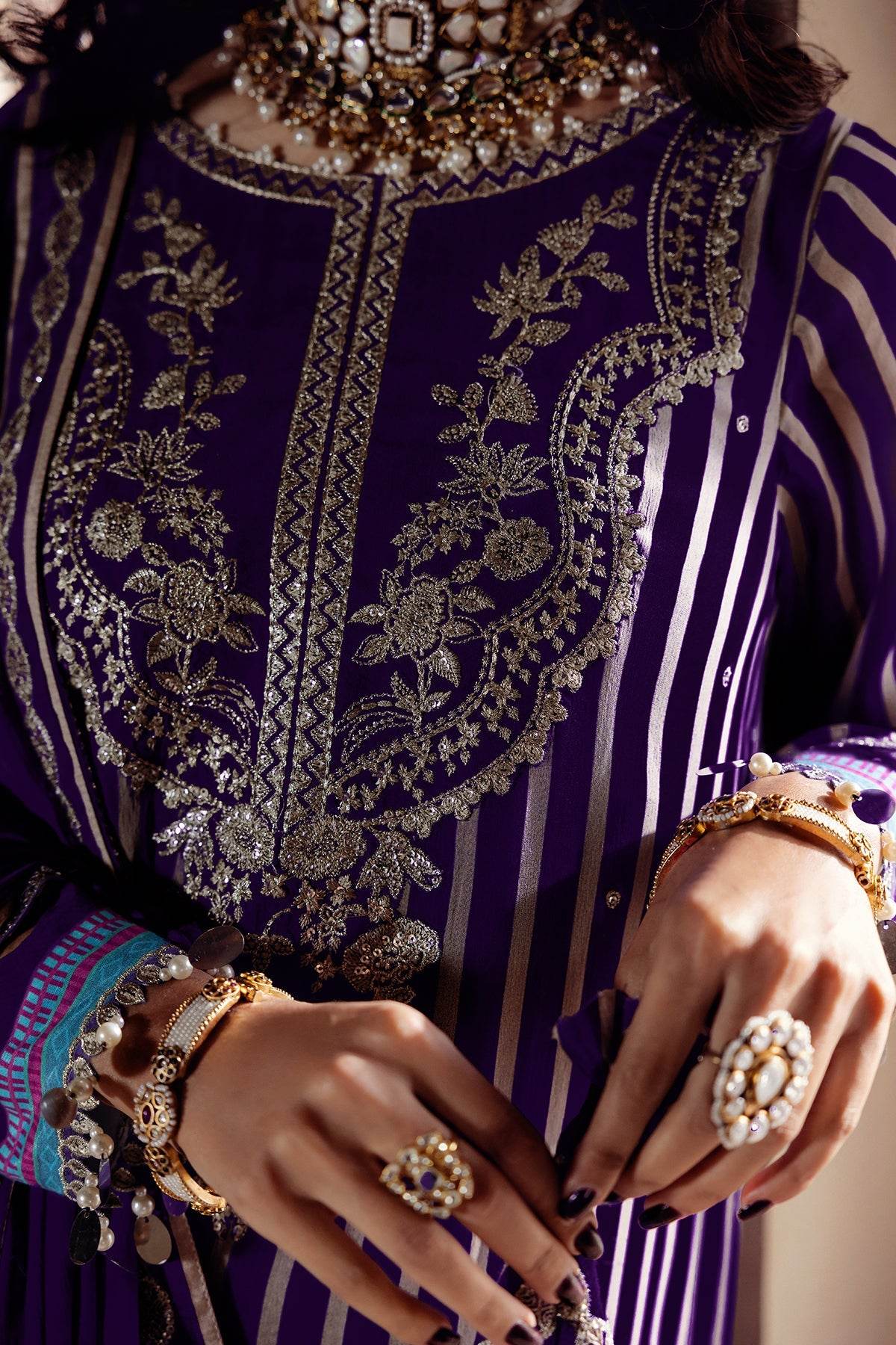 Vasal By Charizma Embroidered Luxury Chiffon Vol-03 Unstitched 3pcs - Jotey