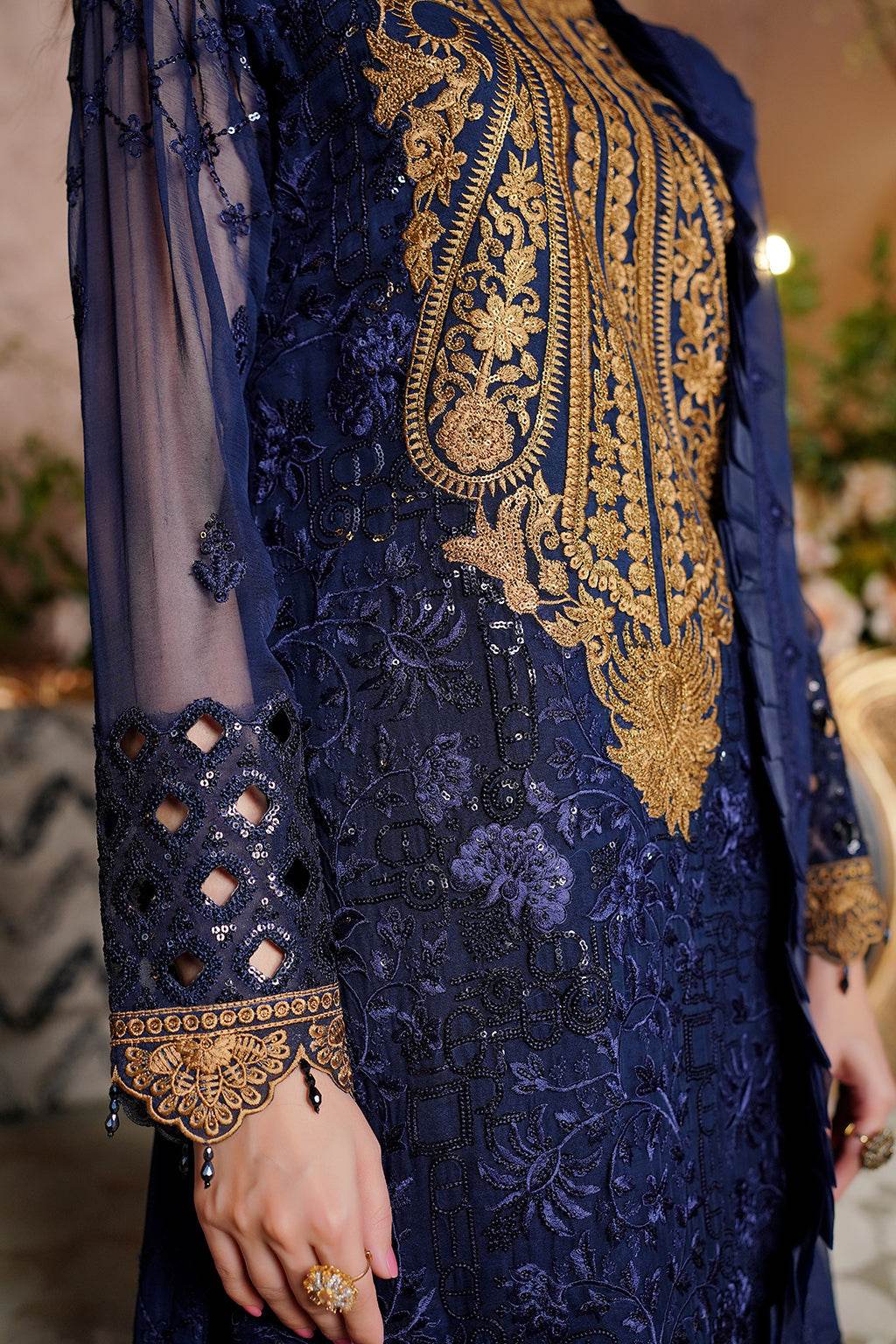 Aarzu Luxury Embroidered Vol-03 Unstitched 3Pcs - Jotey