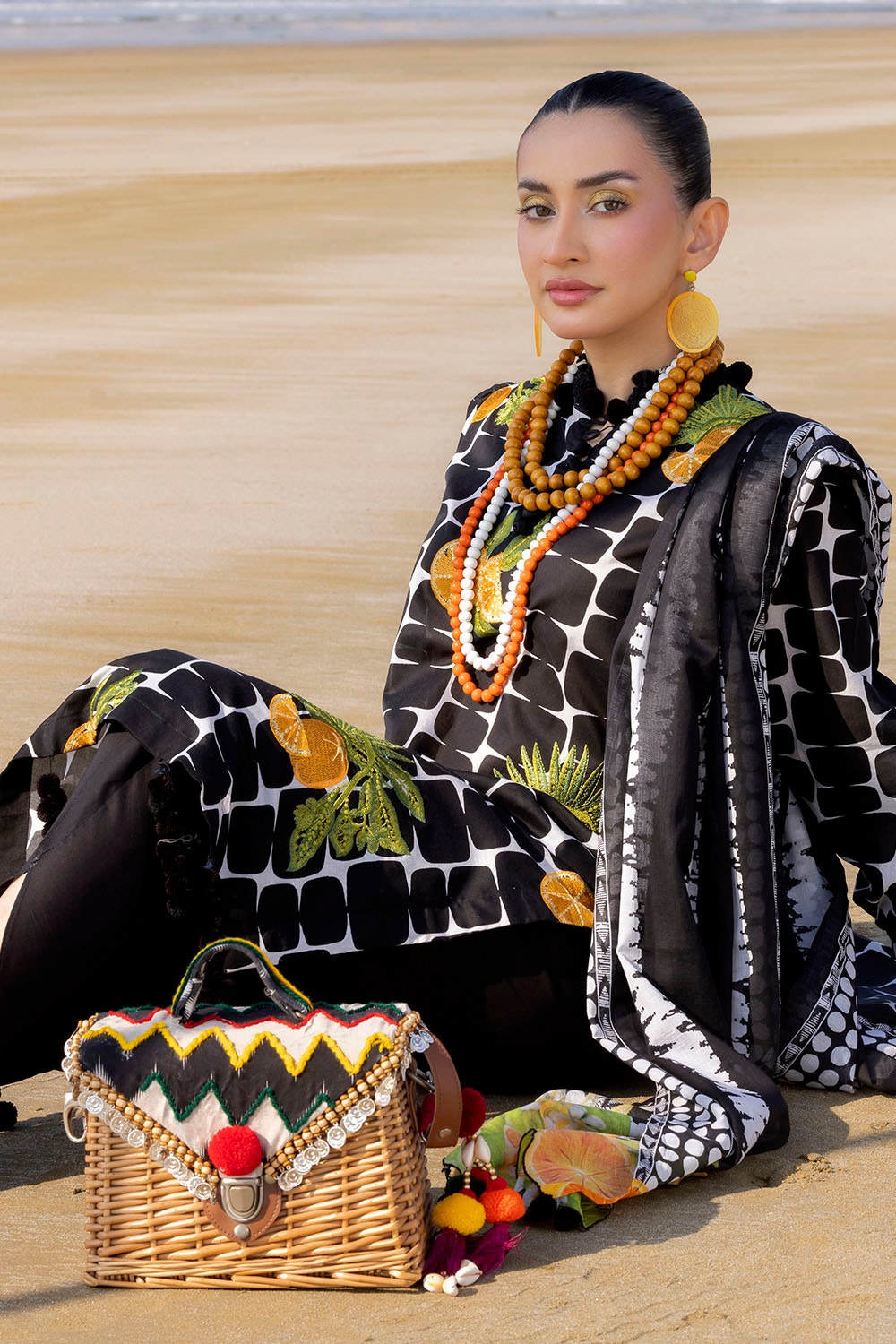 Tangerine By Gul Ahmed Embroidered Printed Summer Lawn'25 Unstitched 3pcs