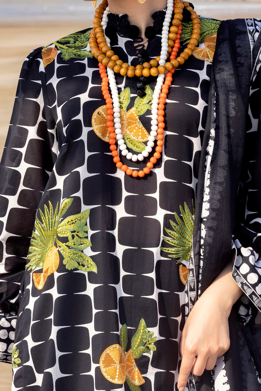 Tangerine By Gul Ahmed Embroidered Printed Summer Lawn'25 Unstitched 3pcs