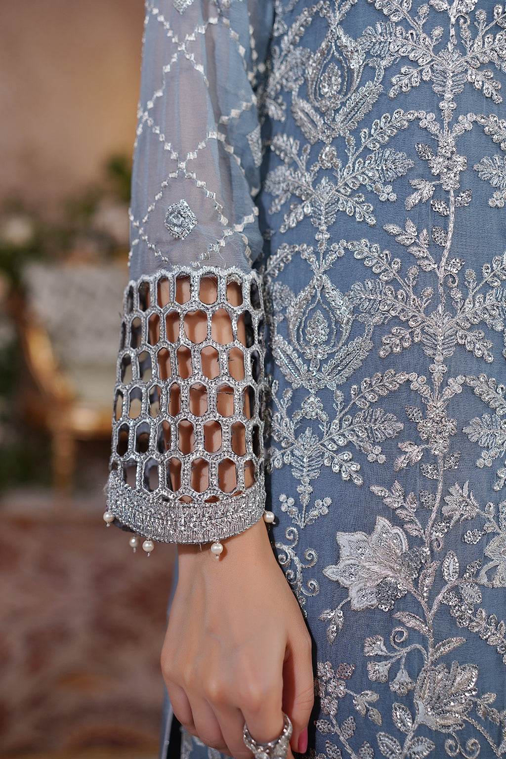 Aarzu Luxury Embroidered Vol-03 Unstitched 3Pcs - Jotey