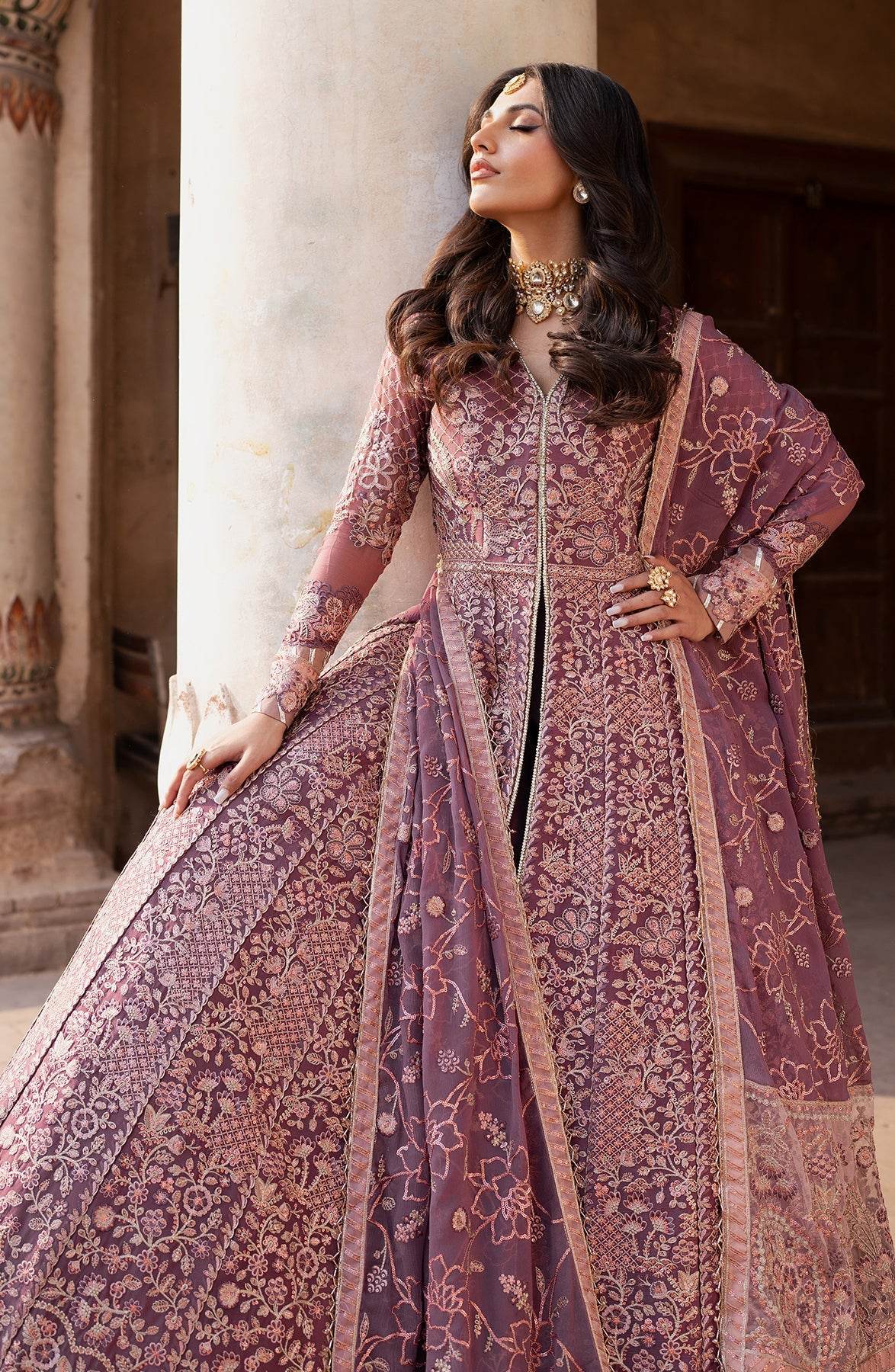 Shehnai By Zarif Embroidered Luxury Wedding Unstitched 3pcs - Jotey