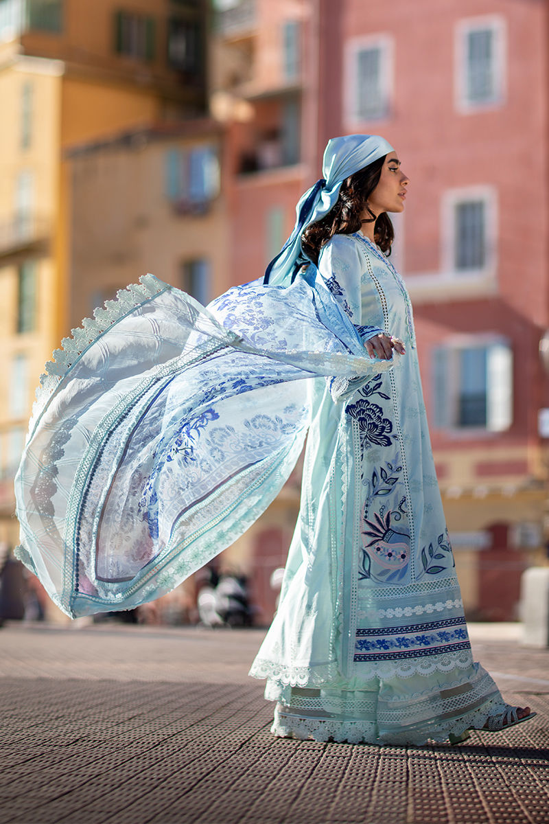 Zoha By Ansab Jahangir Embroidered Luxury Lawn'25 Unstitched 3pcs