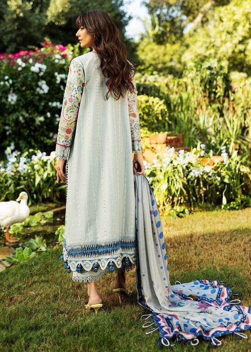 Siraa By Sadaf Fawad Khan Luxury Embroidered Lawn'25 Unstitched 3pcs - Jotey