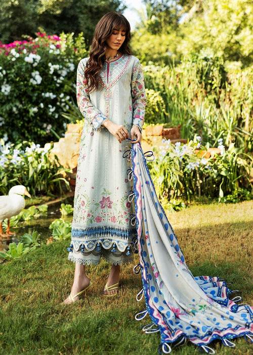 Siraa By Sadaf Fawad Khan Luxury Embroidered Lawn'25 Unstitched 3pcs - Jotey