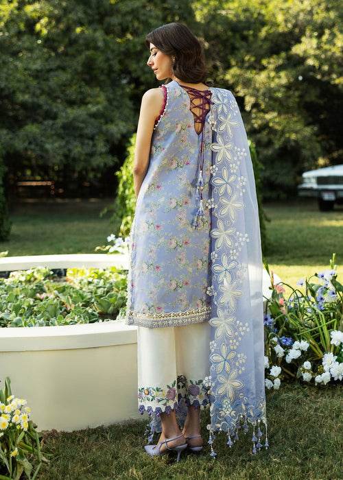 Siraa By Sadaf Fawad Khan Luxury Embroidered Lawn'25 Unstitched 3pcs - Jotey