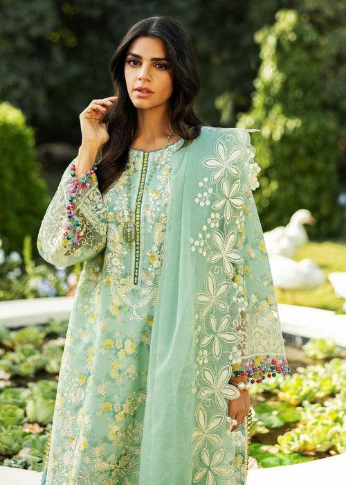 Siraa By Sadaf Fawad Khan Luxury Embroidered Lawn'25 Unstitched 3pcs - Jotey