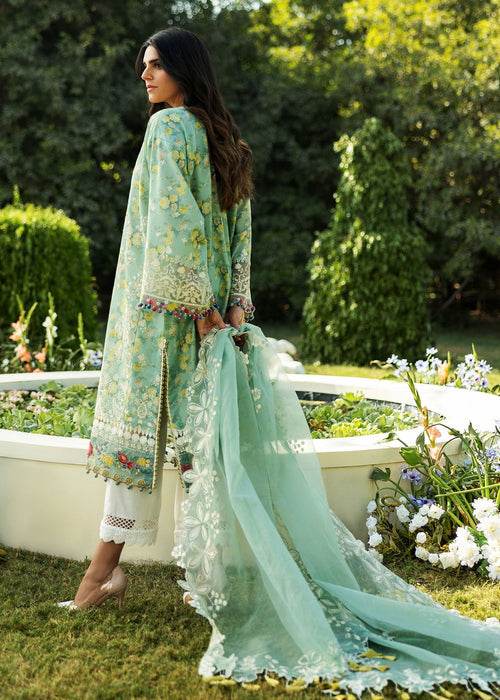 Siraa By Sadaf Fawad Khan Luxury Embroidered Lawn'25 Unstitched 3pcs - Jotey