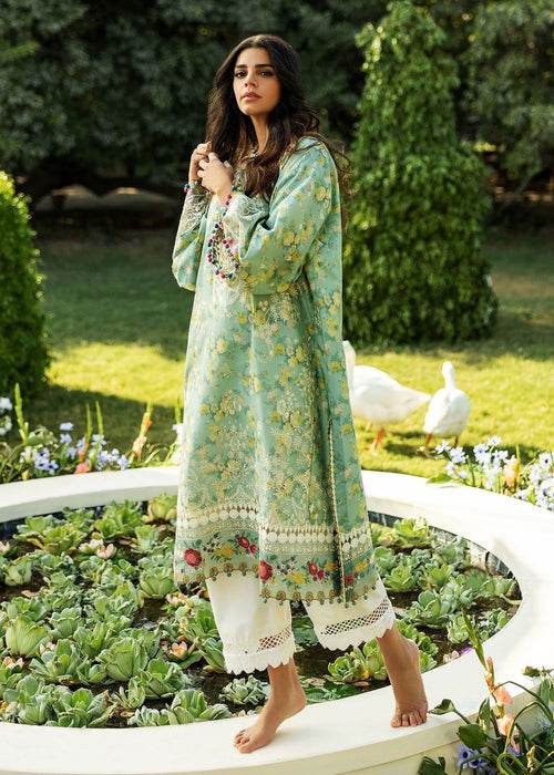 Siraa By Sadaf Fawad Khan Luxury Embroidered Lawn'25 Unstitched 3pcs - Jotey
