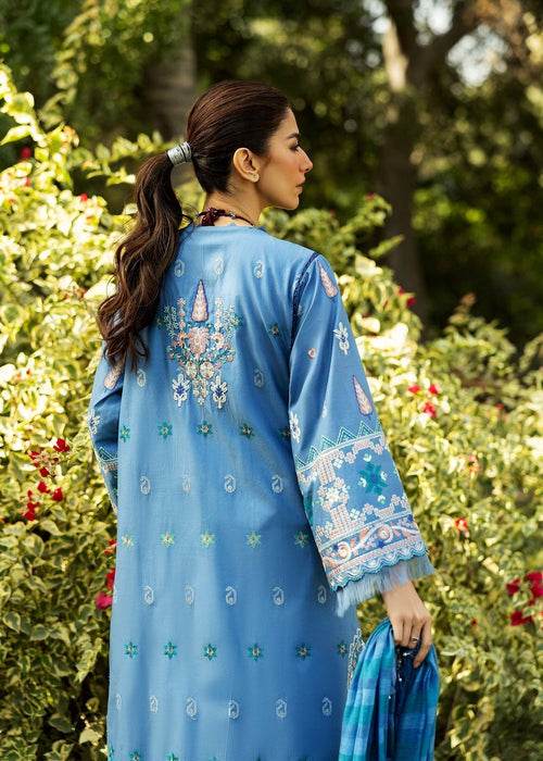 Siraa By Sadaf Fawad Khan Luxury Embroidered Lawn'25 Unstitched 3pcs - Jotey