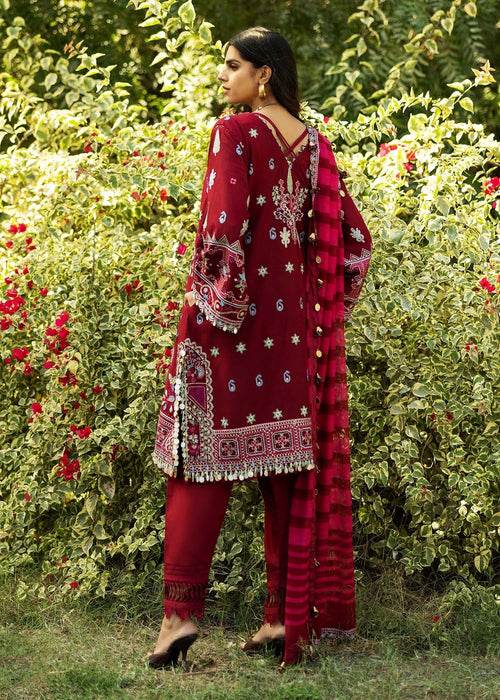 Siraa By Sadaf Fawad Khan Luxury Embroidered Lawn'25 Unstitched 3pcs - Jotey