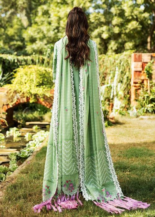 Siraa By Sadaf Fawad Khan Luxury Embroidered Lawn'25 Unstitched 3pcs - Jotey